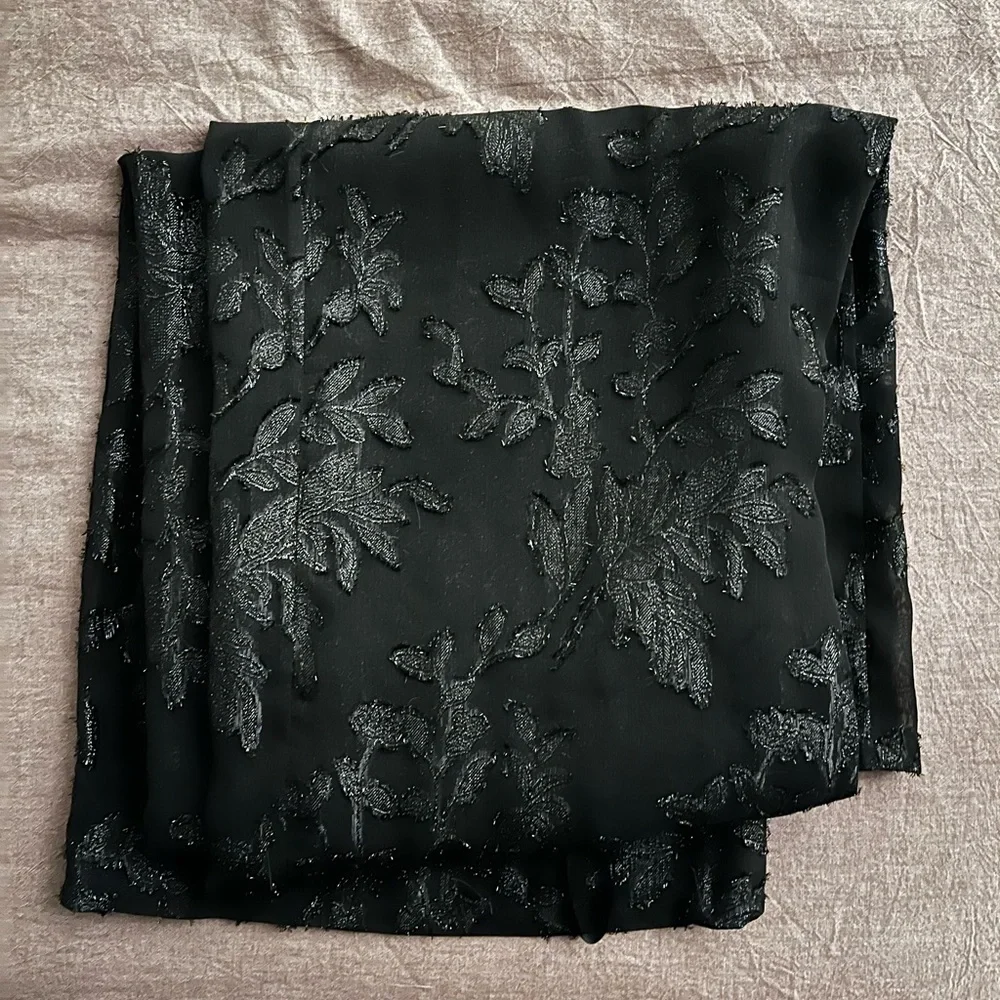 LPA 592 Black Lurex Sheer Pants - Picture 3 of 4